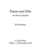 Paean and Fete for Horn Quartet P.O.D cover